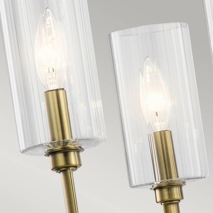 Kichler LED Kroonluchter | 6X E14 Max 40W | Dimbaar | Brushed Natural Brass