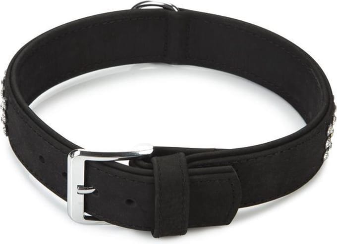 Beeztees Buffalo - Halsband Hond - Leer - Zwart - 60 cm
