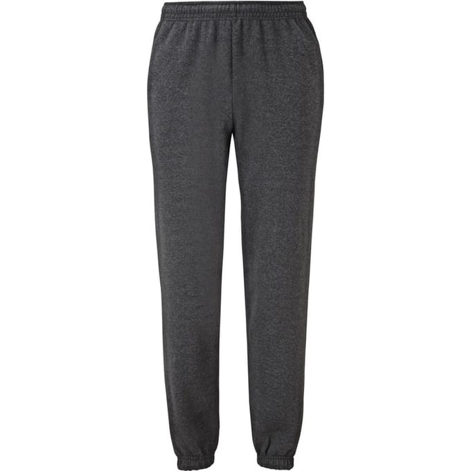 Fruit Of The Loom Heren Elastische Manchet Trainingsbroek / Joggingbroek (Donker Heater)