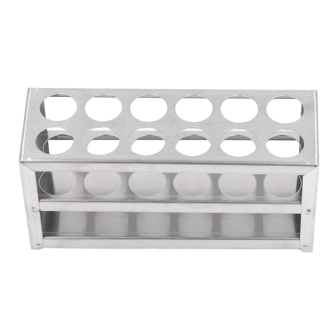 Reageerbuishouder 304 Roestvrij Staal Reageerbuishouder Rek voor Laboratorium en Studio 23mm 12 Gaten gray