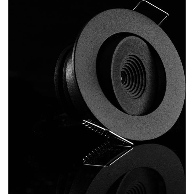 The Light Group SLC MiniOne Tilt LED inbouwlamp zwart 2.700 K