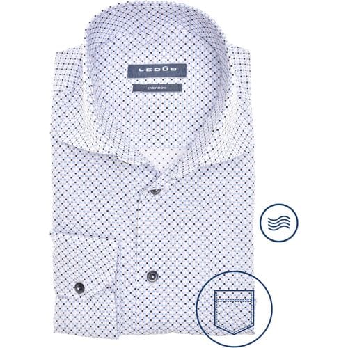 Ledûb Overhemd Dual Color Structure Elegance Blauw / male