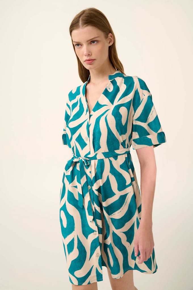 Vamp Dames Strandjurk Green Bayou Groen XL