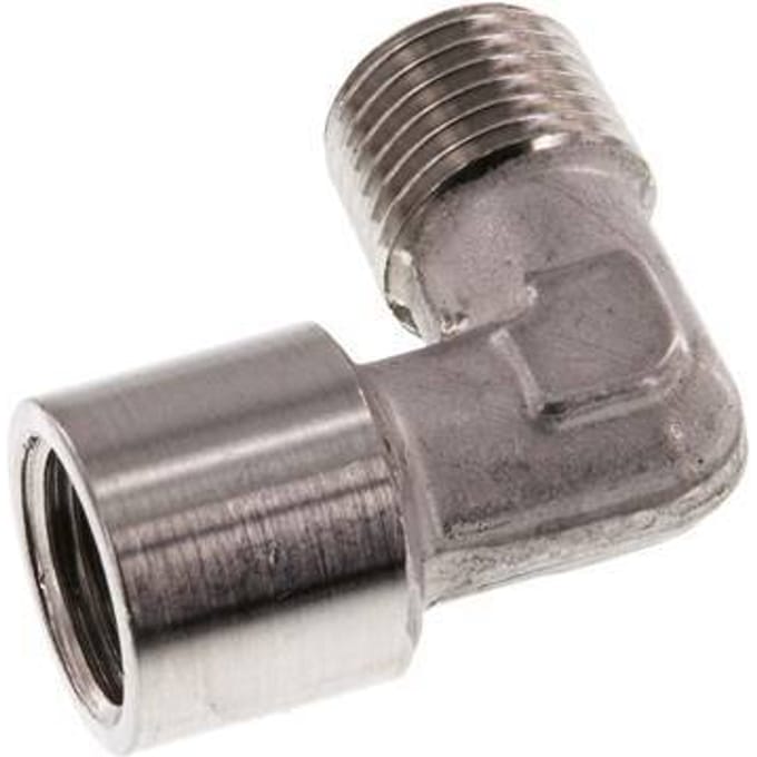 G 1/4'' x R 1/4'' F/M RVS L-Fitting 90graden 150 Bar - FL2E-FM-S-014GR