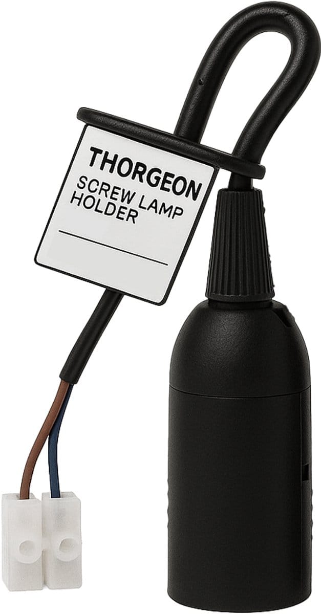 Thorgeon E27 Lamphouder - Verhuisfittingen - 230V - Zwart