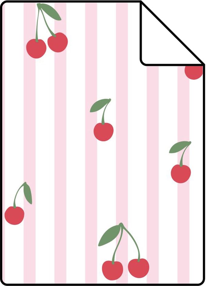 Proefstaal ESTAhome behang kersen licht roze - 26.5 x 21 cm - 131654-S