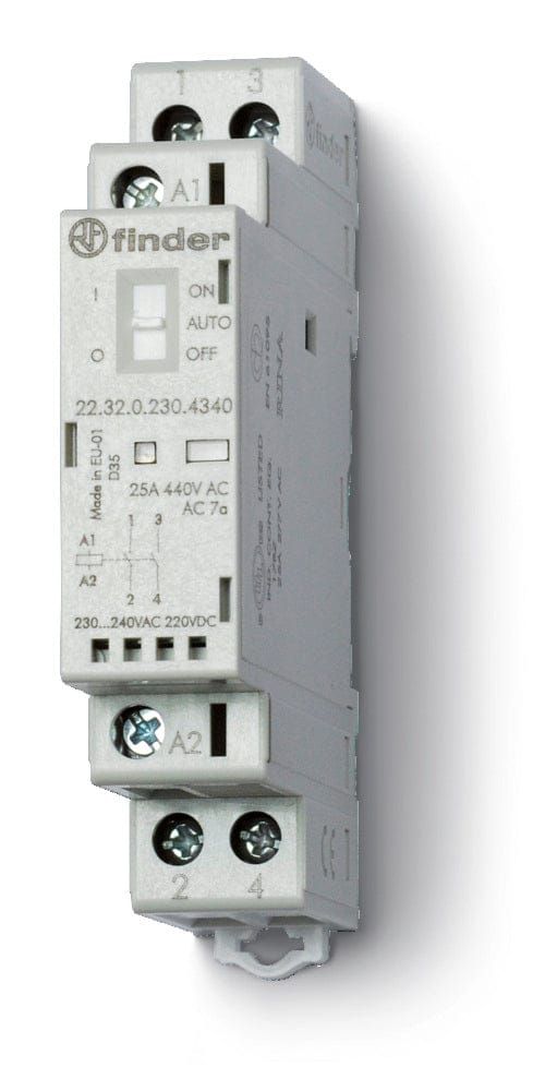 Modulaire Contacteur 25A 24V DC/AC Met LED Indicator - 22.32.0.024.4440