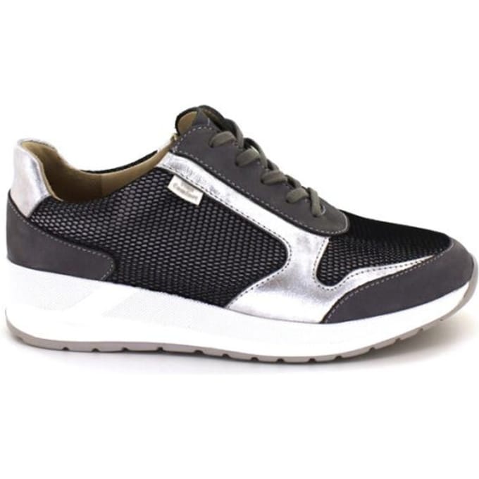 FINN COMFORT sneaker, Mori, leder nylon, stretch, Grey Silber, maat 37,5 (UK: 4,5)