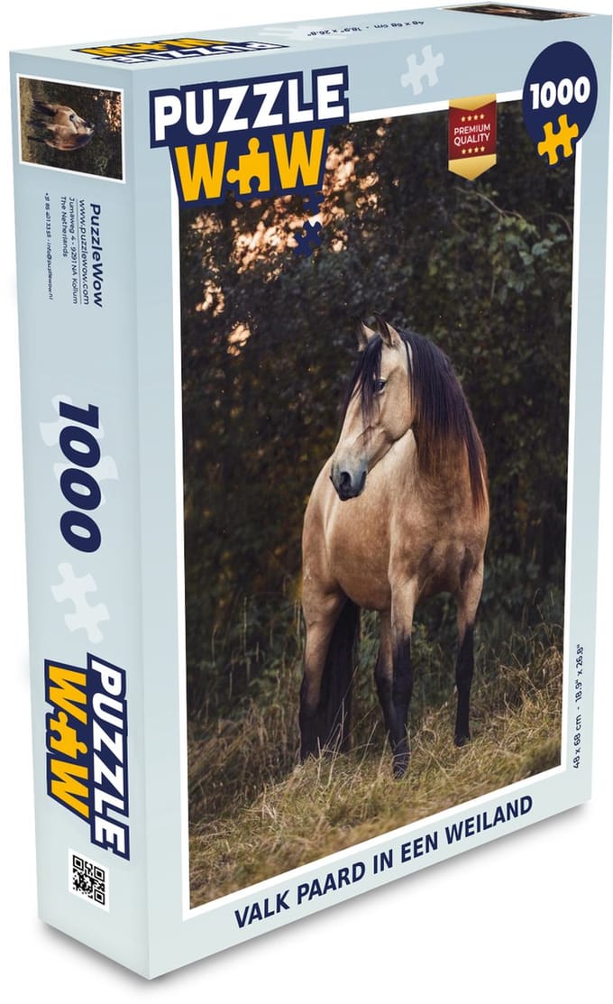 Puzzel Paard - Bruin - Gras - Legpuzzel - Puzzel 1000 stukjes volwassenen