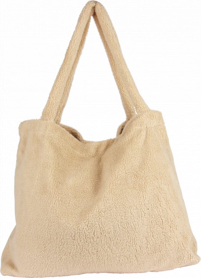 Luiertas Teddy | Beige | Tote Bag | Ritssluiting | Met etui | Mom Bag | 55 x 45 cm