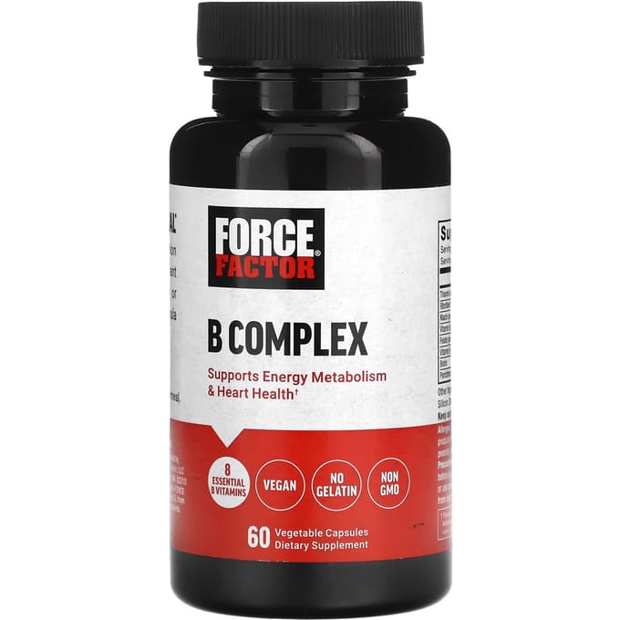 Force Factor, Complexe B, 60 Capsules Végétales