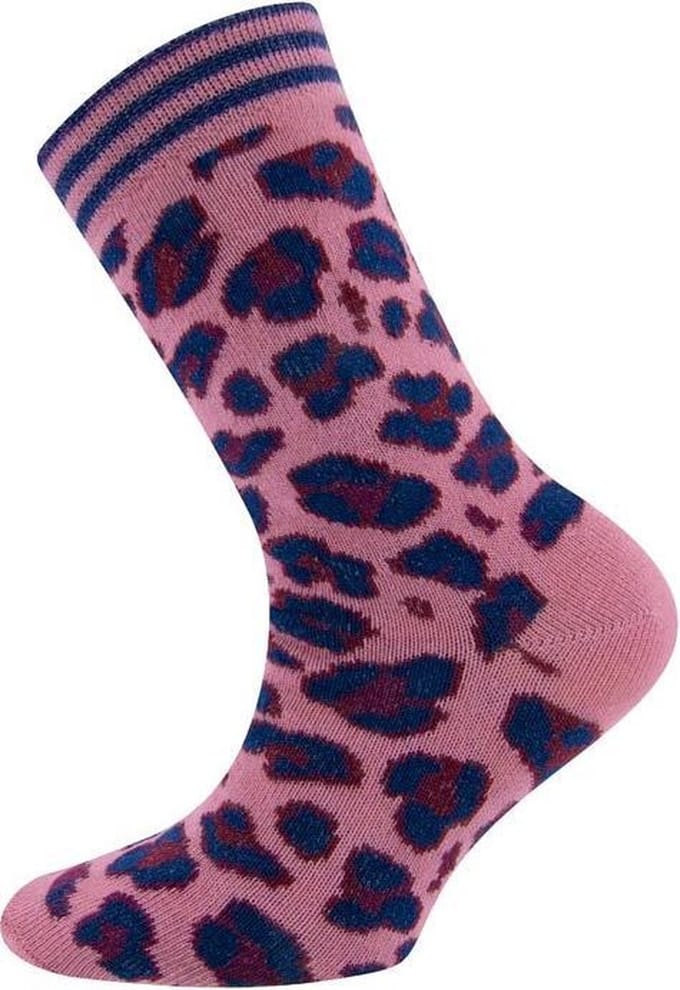 Kindersokken Oudroze met Wildlife print - 31/34