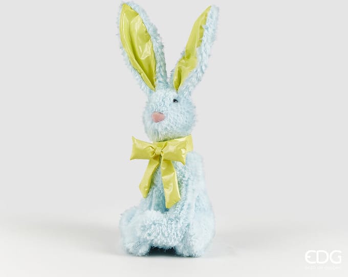 EDG Enzo De Gasperi Pluche konijn decoratie Pasen H36 Licht blauw