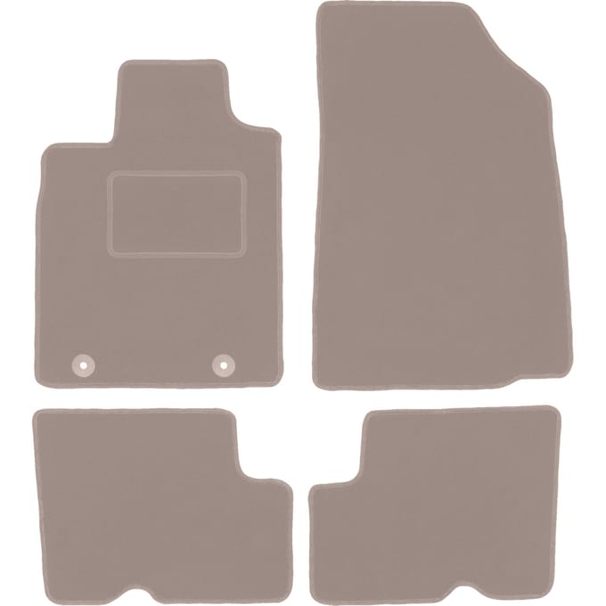 Beige veloursmatten voor: Dacia Sandero I hatchback, Stepway (2008-2013)
