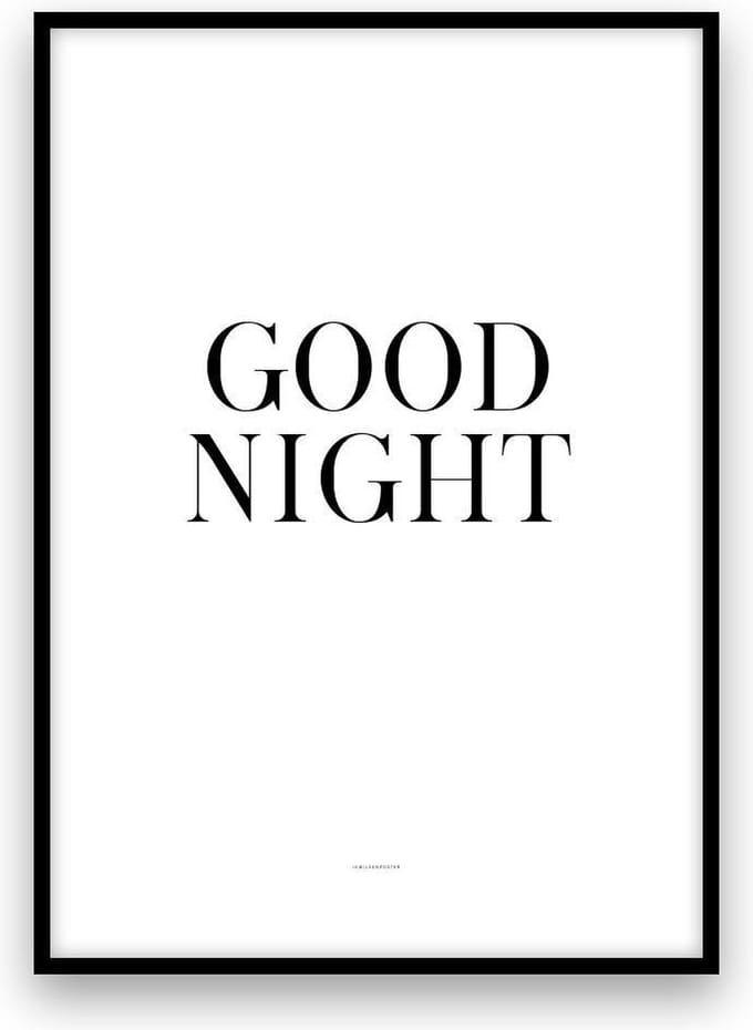 Poster: Good Night - A4 formaat - slaapkamerposter