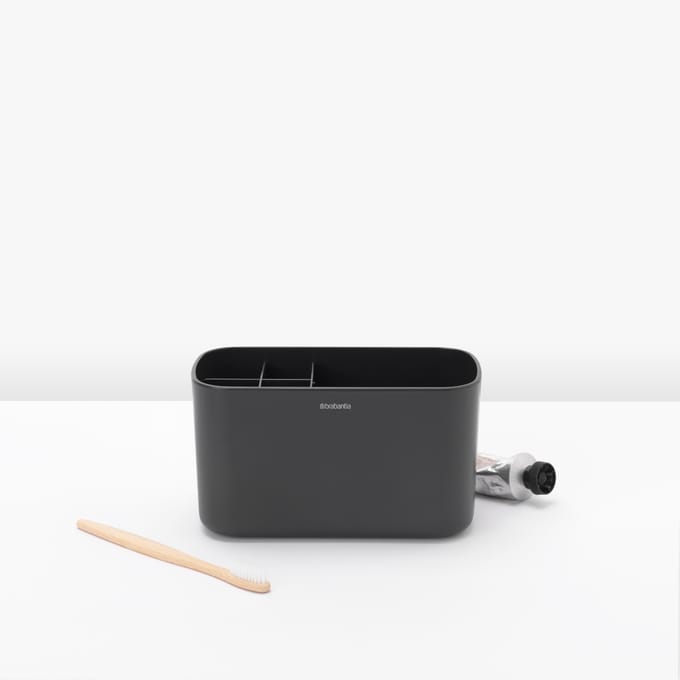 Brabantia ReNew Tandenborstelhouder - 11 x 19,6 x 9,9 cm - Dark Grey