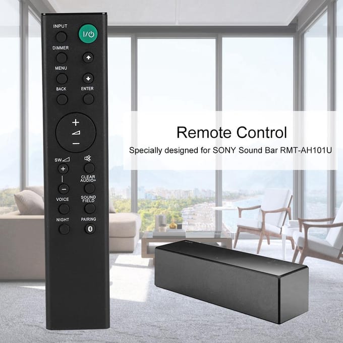 Vervanging voor SONY Soundbar RMTAH101U Home Theater Afstandsbediening black