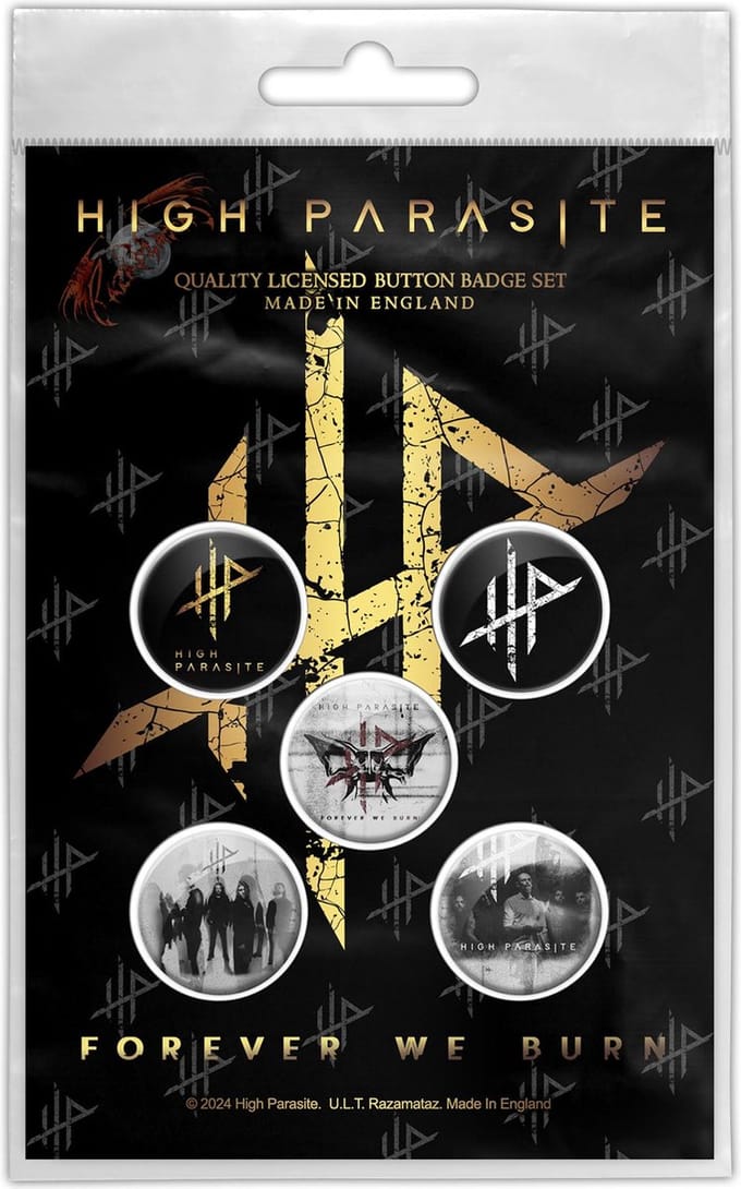 High Parasite - Forever We Burn Badge/button - Set van 5 - Multicolours