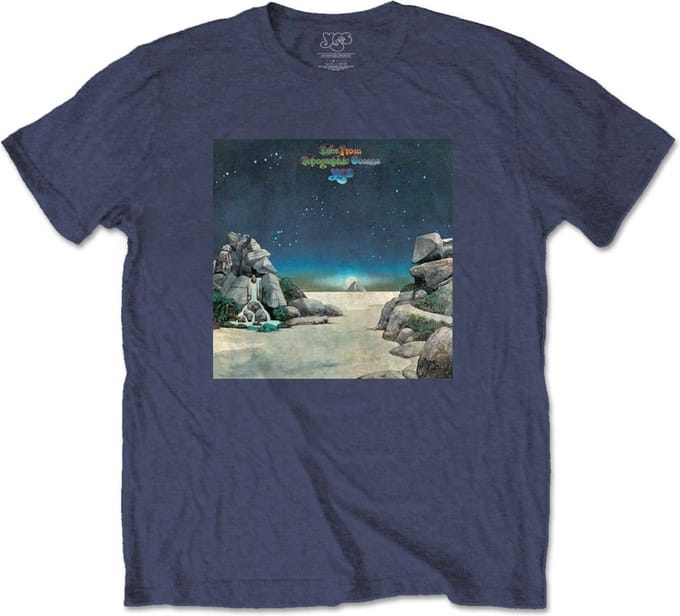 Yes - Topographic Oceans Heren T-shirt - L - Blauw