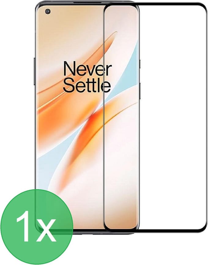 Full Screenprotector 1x Geschikt voor: OnePlus 8 - screen protector - volledige glas - bescherming - beschermglas - ZT Accessoires