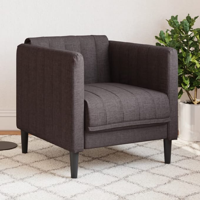 vidaXL - Fauteuil - stof - donkerbruin