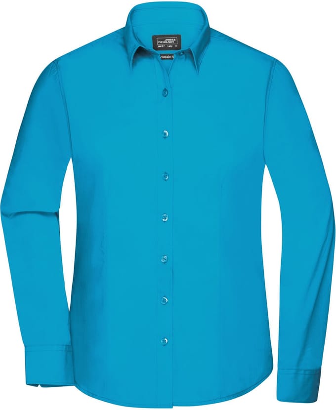 Daiber Blouse Dames Met Lange Mouwen (Turquoise) Maat S