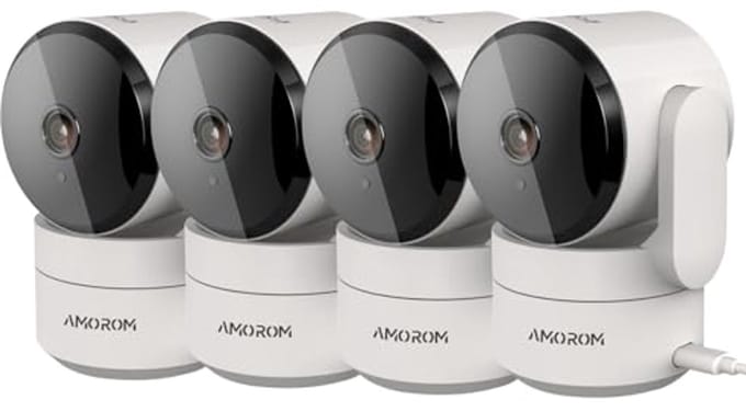 Wifi-bewakingscamera 360° met 1080p, Nachtzicht, 2-weg Audio en Bewegingsdetectie