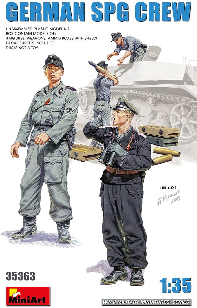 MiniArt Modelbouwpakket Militaire voertuigen - 35363 German SPG Crew Plastic - 1:35 - Modelbouw