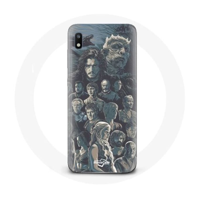 Coque - Game of Thrones - Samsung Galaxy A10 - Souple - Affiche Personnages - Gris gris