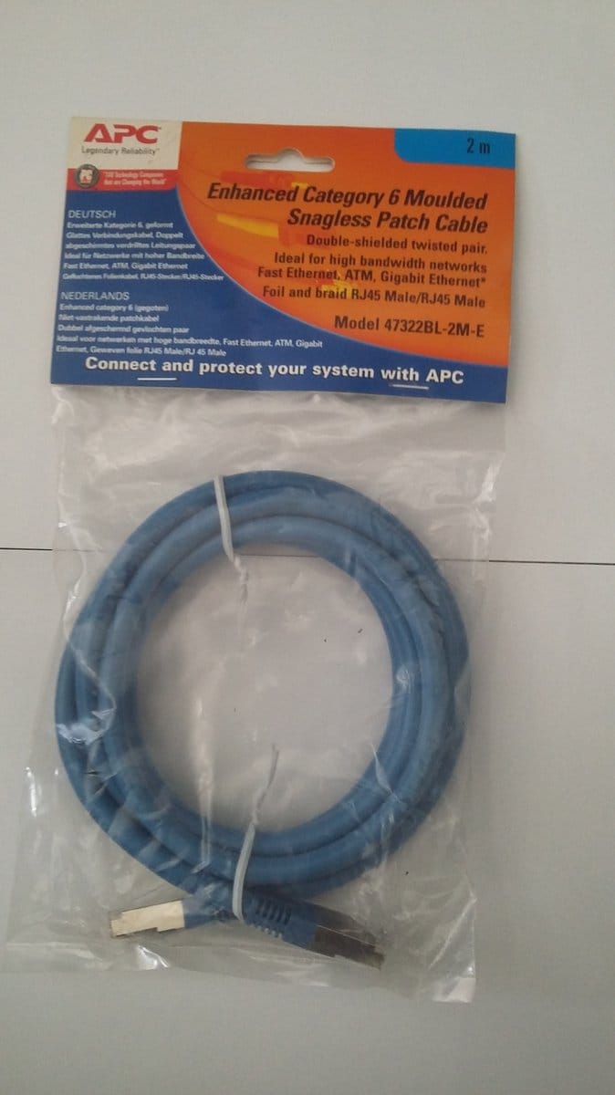 APC cat 6 double shielded blue foil 2 meter netwerkkabel