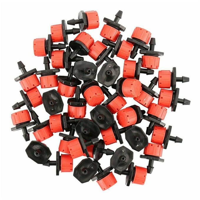 100 stuks tuin druppelirrigatie sprinklers micro water emitter druppelaar druppelkop 100Pcs red