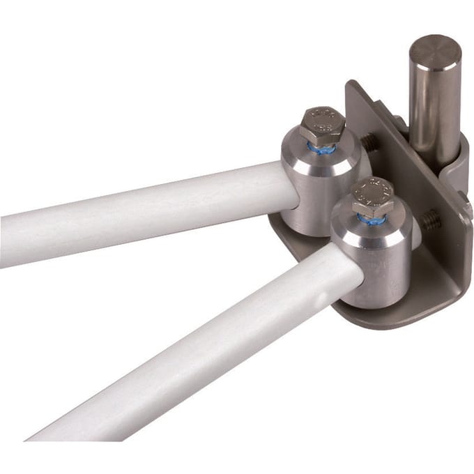 Dehn Adapter Haakse Steun Luchtafsluitstangen V2A - 106325