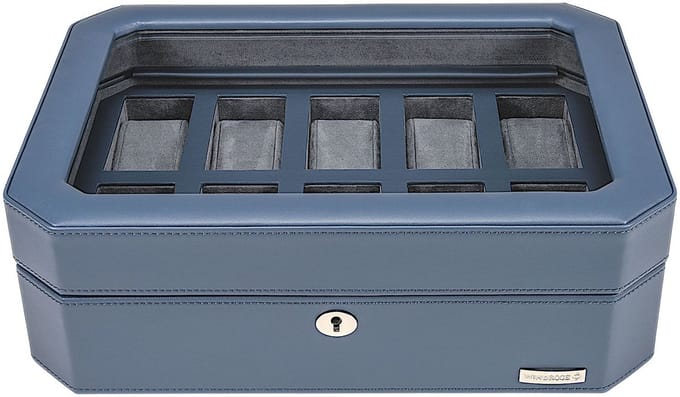 WINDROSE sieradendoos Tempora Watch Box Blue donkerblauw