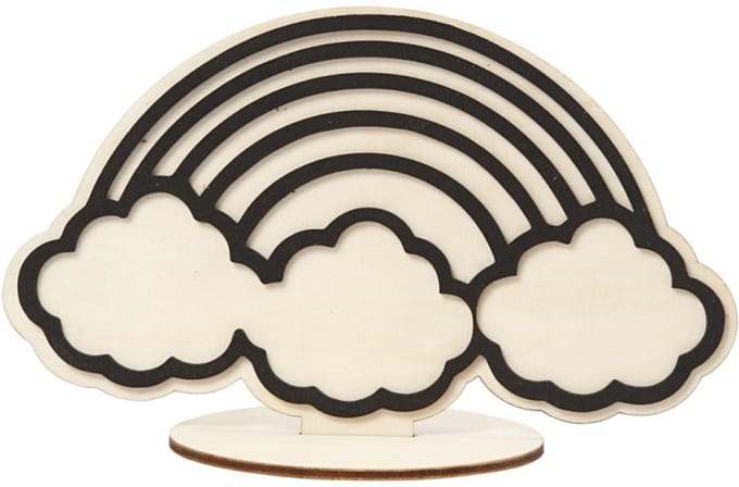 CC Houten Figuur Regenboog 10,5 cm