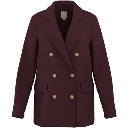 ESMARA Dames bouclé blazer (Bordeaux, 34)