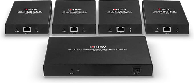 Lindy 38262 audio/video extender AV-zender & ontvanger Zwart
