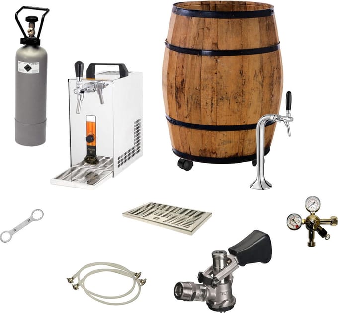 BARRIQUE Biertap - Mobiele bierbar - Rolbaar - Complete Set, Type A