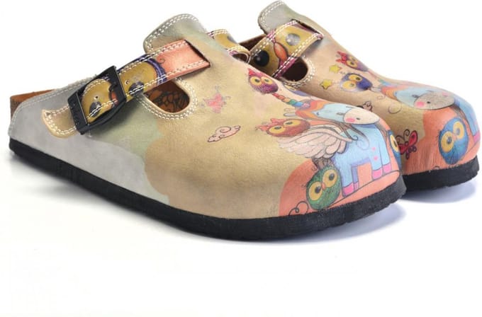 GOBY Clogs met Eenhoorn – Handgemaakt – Hoge Kwaliteit – Maat 35