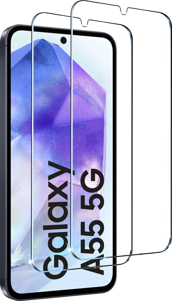 BixB screenprotectors 2 Stuks geschikt voor Samsung Galaxy A55 Screenprotector - gehard glas Tempered Glass