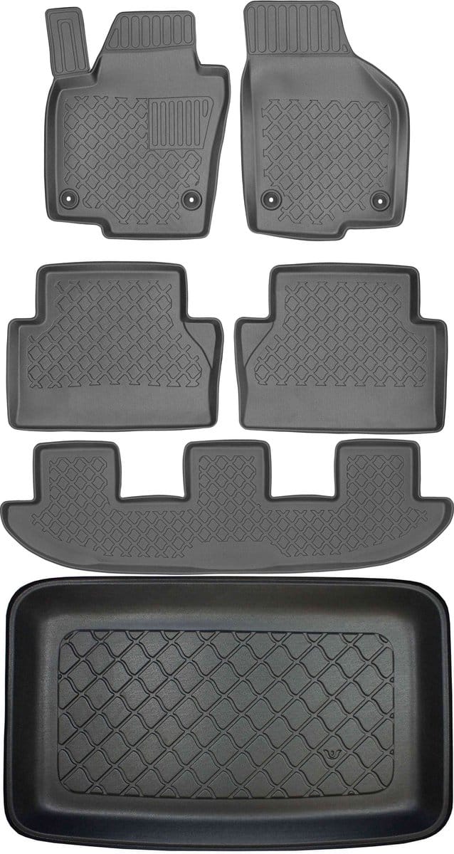 Max-Dywanik ARISTAR - Auto Mat & Dywanik Set - Volkswagen Sharan II - Vanaf 09.2010 - Zwart