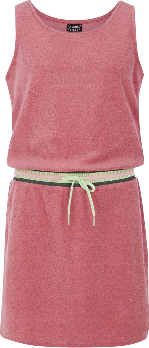 Protest Prtbeachy Jr – Jurk Meisjes – Badstof – Tailleband elastiek – Koordsluiting