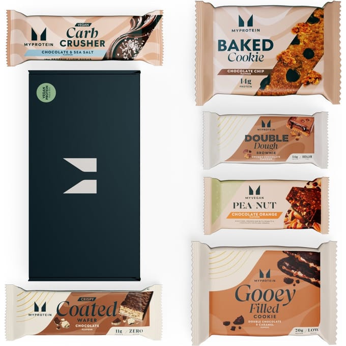 Box met eiwitrijke snacks