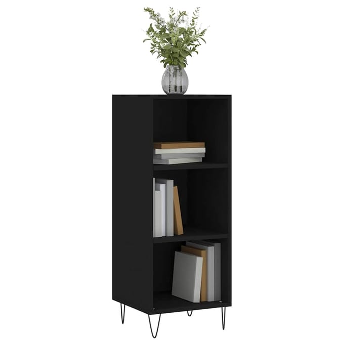 vidaXL - Dressoir - 34,5x32,5x90 - cm - bewerkt - hout - zwart