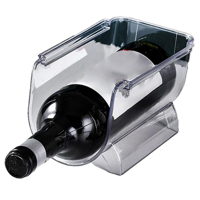 Wijnorganizer, stapelbaar, transparant, plastic, waterbeerflessenhouderrek voor thuisdisplay 1 schoon