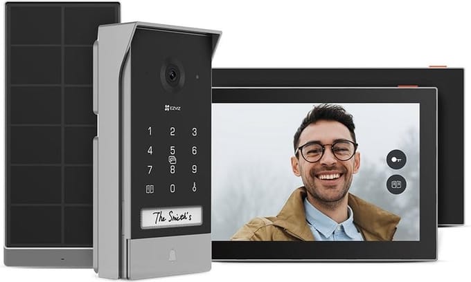 EZVIZ EP7 intercomsysteem 17,8 cm (7') Zwart, Zilver
