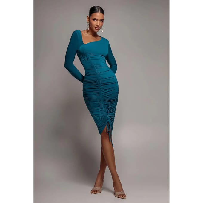 Asymmetrische jurk dames Goddiva Midi