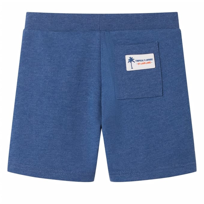 vidaXL Kindershorts met trekkoord 116 gemêleerd donkerblauw