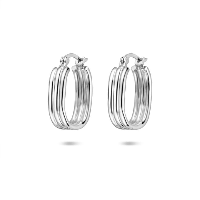 Zilveren gerhodineerde oorringen 17 mm - 1341737