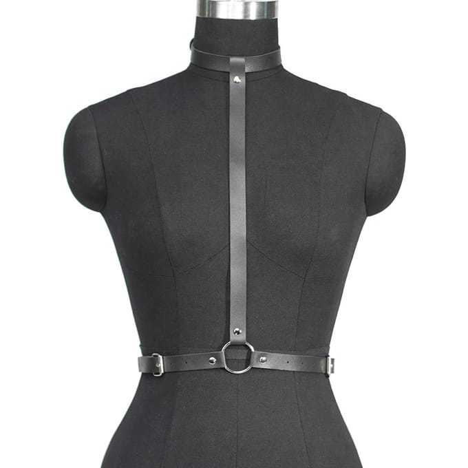 Dames Mode Riem Straatstijl Leer Harness Taille Riem Corset Decoratieve Punk Lederen Tailleband Gotische Kleding Accessoires Adjustable gray