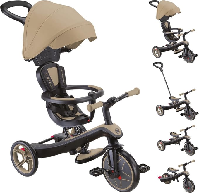4-in-1 Driewieler en Loopfiets voor Kinderen - Veilig en Comfortabel